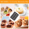 MUXHEL 3 Pcs 12-Cavity Brownie Pan with Dividers, 14" ×