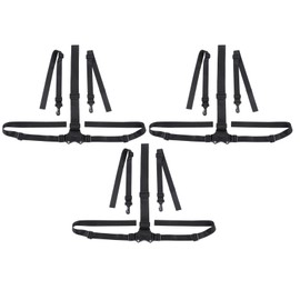 5 Point Child Seat Belt Ellipse Adjustable High Chair Strap Baby Stroller Pushchair Rotating Protection Black