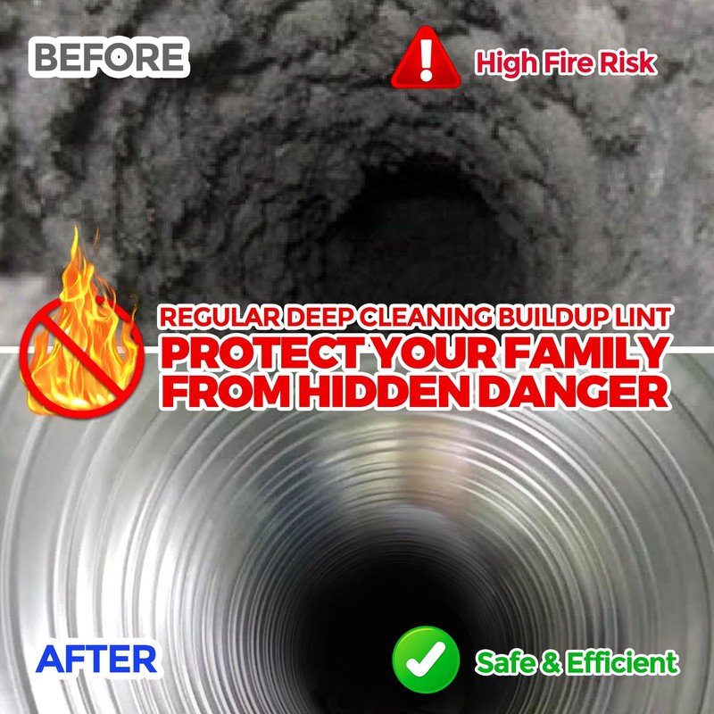 Holikme 35 Feet Dryer Vent Cleaner Kit, Flexible Lint Brush