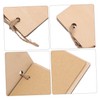 SHOWERORO 2Pcs Wooden Wedding Vow Books Blank Vow Notebooks with