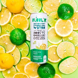 Bubbl'r Antioxidant Sparkling Water, Lemon Lime Twist'r, Natural Caffeine, 5 Calories per Can, 0g Sugar, No Artificial Flavor or Sweeteners, 12 Fluid Ounce (Pack of 12)