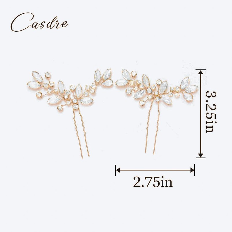 Casdre Crystal Bride - Horquillas para el pelo de boda
