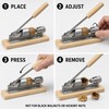 Adjustable Lever Nutcracker with Wood Base for Pecans & Walnuts
