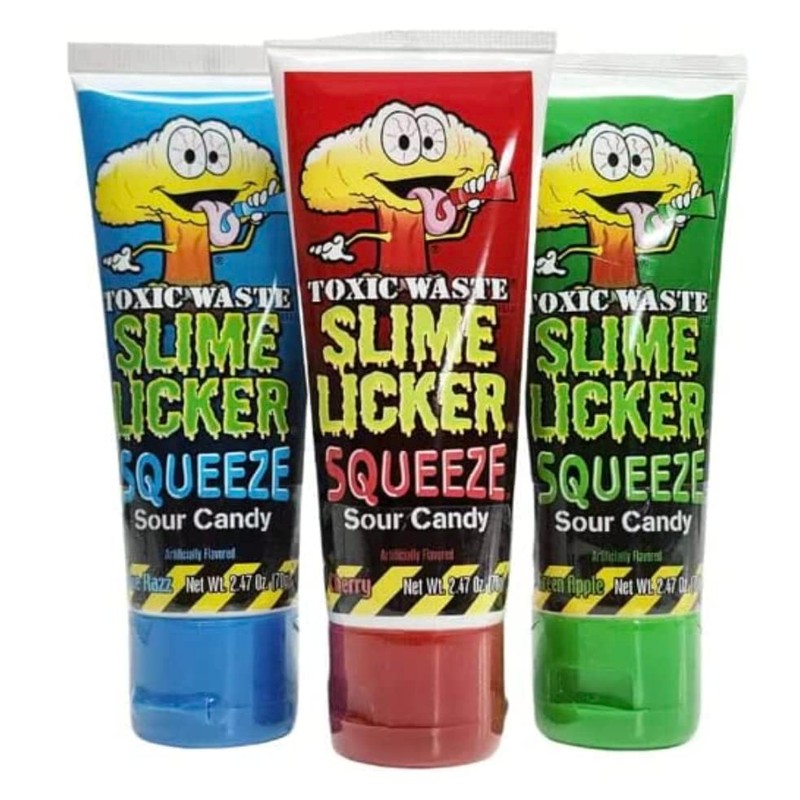 Couger's | Toxic Waste Slyme Licker Sour Squeeze Candy, (3-Pack)