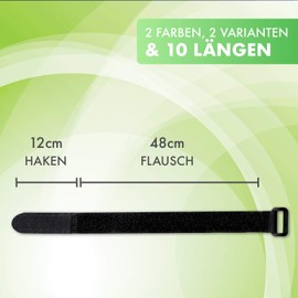 FrogJim Black Velcro Cable Ties with Buckle, Re-Usable Velcro Strap, 20 mm Wide Nylon with Re-Closable Zip Bag