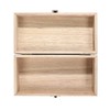 r_planning Wooden Box Wood Grain Retro Decorative Trinket Box Scorched