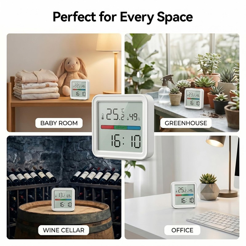 eMylo WiFi Thermometer Hygrometer, Smart Temperature Humidity Sensor with App