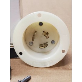 Leviton 3325-C 20A 125/250V Male Panel Mount Flanged Inlet Twist Lock Connector