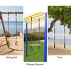 Trapeze Swing Bar Rings, VIsuIvit Children's Wooden Trapeze Swing Bar