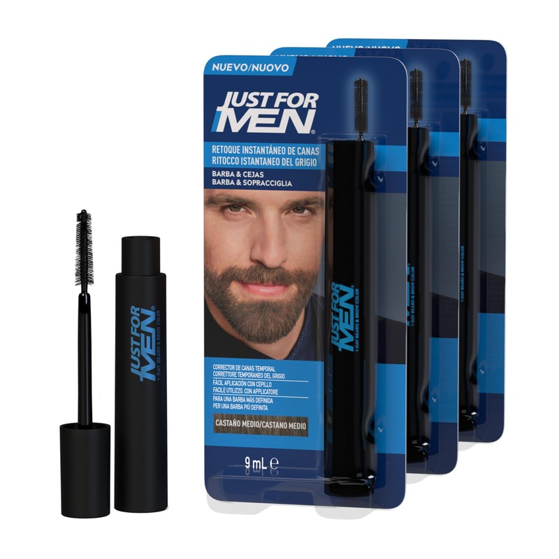 Just For Men Retoque Instantáneo de Canas y Cejas Castaño