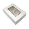 Decoraciondulce - 5 x White Boxes for Carrying Cupcakes, Muffins,