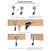 Skelang 2" Spring Loaded Gate Caster, Retractable 2-1/2" Swivel Wheel