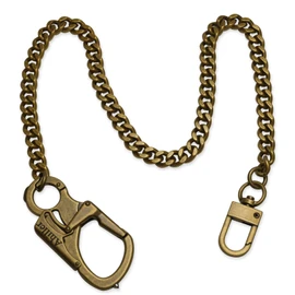 [Ahiller] Men's Wallet Chain, Double Locking Key Chain with Tungsten Steel Sharp Cone Carabiner, Jeans Chain, Wallet Chain, DK-Carabiner-chain-Bronze