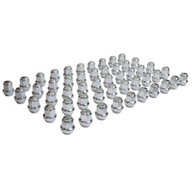 Dynamic Bulge Acorn Lug Nut Chrome 50 Pieces, M12x1.50 19mm Hex, 32.1mm Length, Ford 2011-18; Lincoln 2012-19
