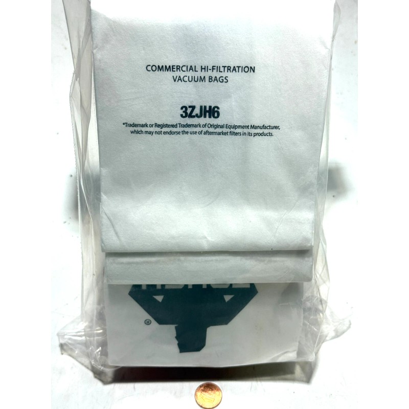 Tough Guy 3Zjh6 Vacuum Bag, 3-Ply, Paper Bag, 10 Pk