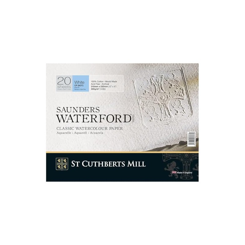 SAUNDERS WATERFORD SERIESST Cuthberts blocco carta per acquerello,collato 4 lati