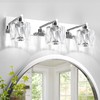 VOLISUN Crystal Vanity Lights - 3 Light Modern Stainless Steel