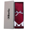 DiBanGu Plaid Ties for Men Silk Checkered Necktie and Pocket