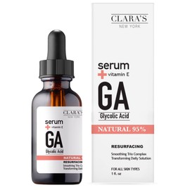 Clara's New York Resurfacing Glycolic Acid Facial Serum, Glowing and Radiant Skin, for All Skin Types, 30 ml