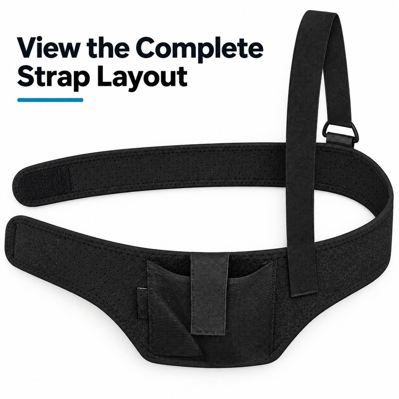 Adjustable Shoulder Holster – Black Underarm Holster with Retention Strap