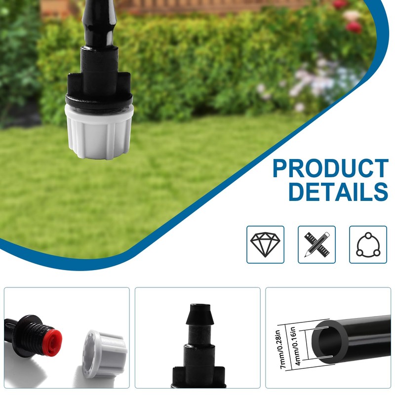 VooGenzek 30 Pieces Adjustable Micro Sprayer for 4/7 mm Drip