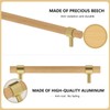 XXJAY Wooden Drawer Pulls,6-Pack Beech Wood Drawer Handles 2.5in,Suitable for