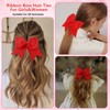 2 PCS Red Cheer Bows for Hair, 8 In Large