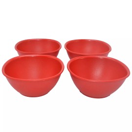 Tupperware Legacy Bowls 1 3/4 Cups Set of 4 Soup Cereal Red
