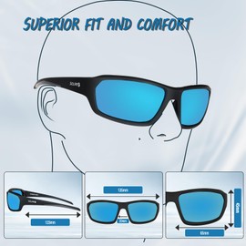 SOL PRO Polarized Motorcycle Riding Sunglasses Sports Design Foam Padded UV Protection Fit Men and Women