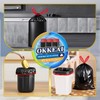 OKKEAI Schwarz Müllbeutel 25L mit Zugband Müllsäcke 30L Mülltüten,50 Stück