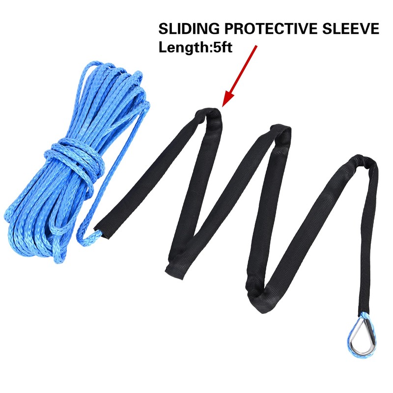 guideamps ATV UTV Synthetic Winch Rope Cable 3/16" x 50