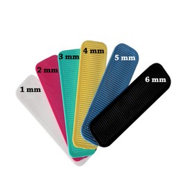 Karl Dahm 12742 Plastic Underlay Plate Set with Case I Plastic Spacers 80 x 23 mm I 20 x 1 mm, 20 x 2 mm, 20 x 3 mm, 20 x 4 mm, 20 x 5 mm & 20 x 6 mm - 12742