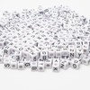 Baiinjiene 300pcs Large Square Letter Beads Acrylic A-Z Big Cube