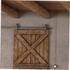 TEHAUX Flat Track Barn Door Stop Durable Zinc Alloy Sliding