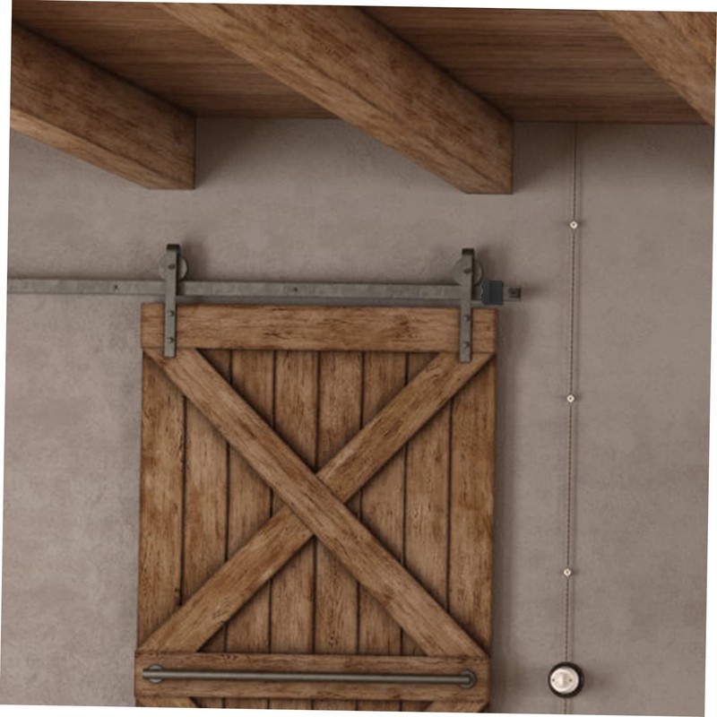 TEHAUX Flat Track Barn Door Stop Durable Zinc Alloy Sliding