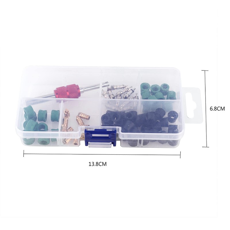 MUNEFE Air Condition Repair Kit, Air Conditioning Valve Core Kit,