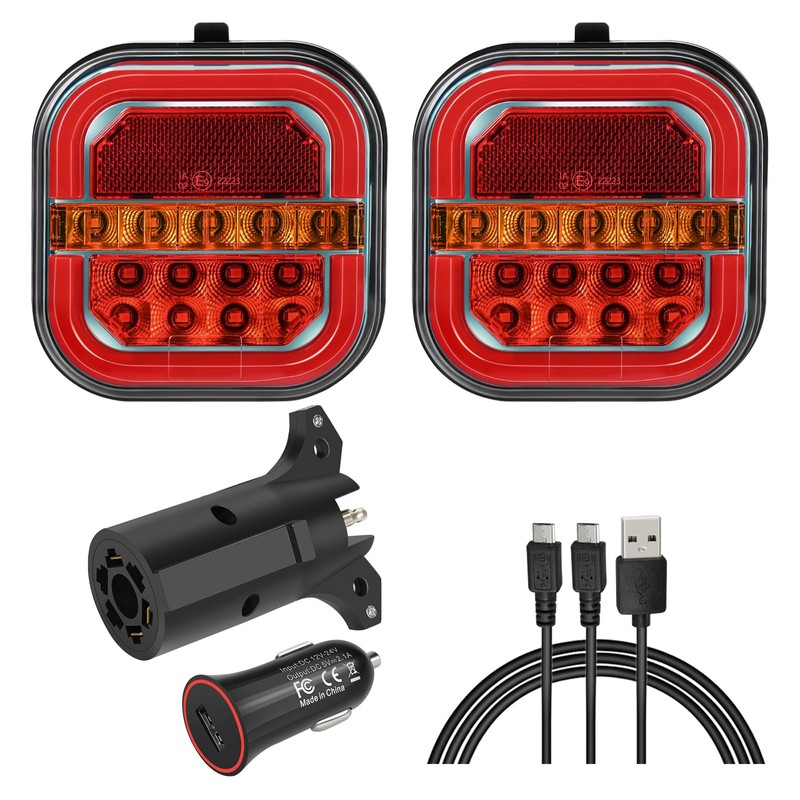 Wireless Trailer Lights for Towing, Rechargeable LED Tail Light Kit