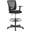 Flash Furniture Harper Ergonomic Mid-Back Mesh Drafting Chair with Black