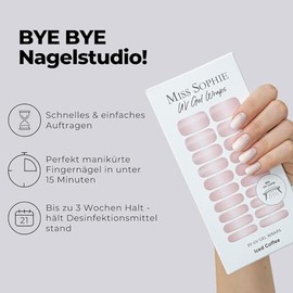 Original Miss Sophie UV Gel Nagelfolien Iced Coffee UV I 20 UV Gel Nagellack-Streifen mit Farbverlauf I F√ºr Finger- & Fu√ün√§gel