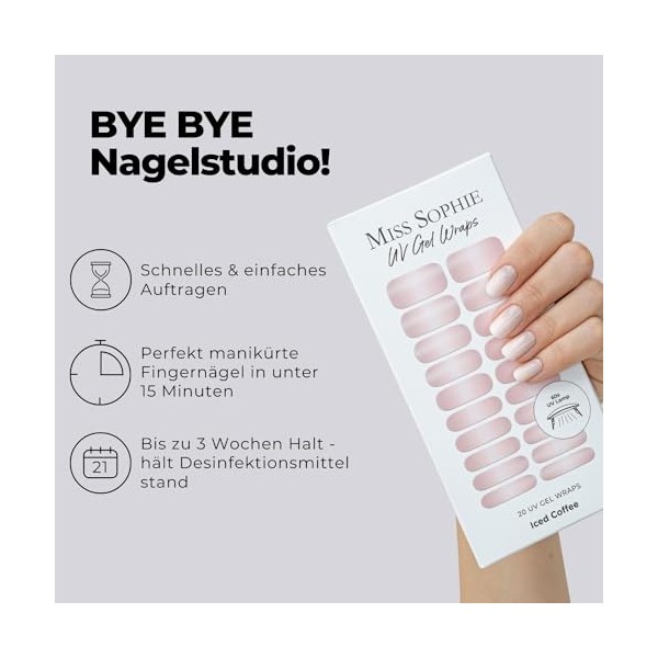 Original Miss Sophie UV Gel Nagelfolien Iced Coffee UV I