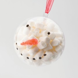 Plastic Ball Ornament, Clear, Pack of 12 (50mm)