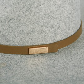 Hadley Wren Women's Heathered Wide Brim Panama/Fedora Style Hat, Gray