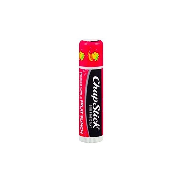 Chapstick Brand Lip Balm [Skin Protectant],Packed with a FRUIT PUNCH Set of 2 tubes