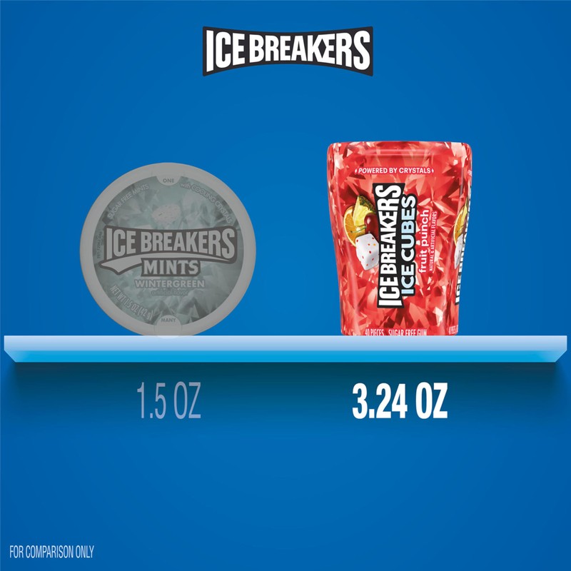 ICE BREAKERS Ice Cubes Fruit Punch Sugar Free Chewing Gum