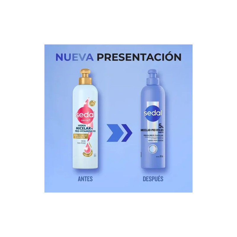 Crema Para Peinar Sedal Hidramicelar Y Pro Vitamina B5 300ml