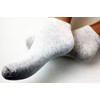 Men's Flax Linen Ankle Socks Quick-Drying Finely Made Mesh-knitted (M,