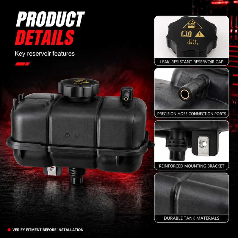 CNPUERV Coolant Reservoir Tank with Cap for Jeep Wrangler JL