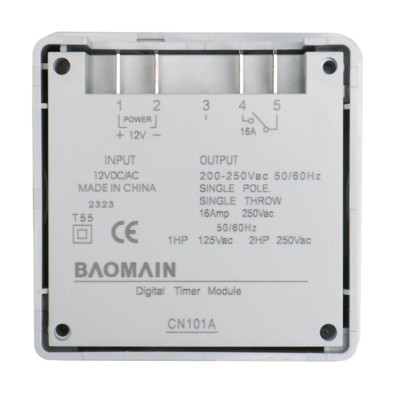 Baomain CN101A AC/DC 12V Digital LCD Power Programmable Timer Time