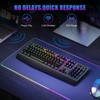 Wireless Gaming Keyboard, RGB & Single-Color Backlit, Full-Size Waterproof Computer