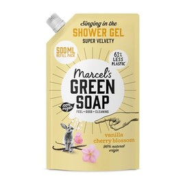 Marcel's Green Soap - Duschgel Vanille & Kirschblüte - Waschlotion - 100 % Umweltfreundlich - 100 % Vegan - 97 % Biologisch abbaubar - 500 ml